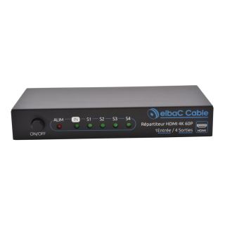 Distributeur Switch Hdmi 1Entré / 4 Sortie - Hspuh0104