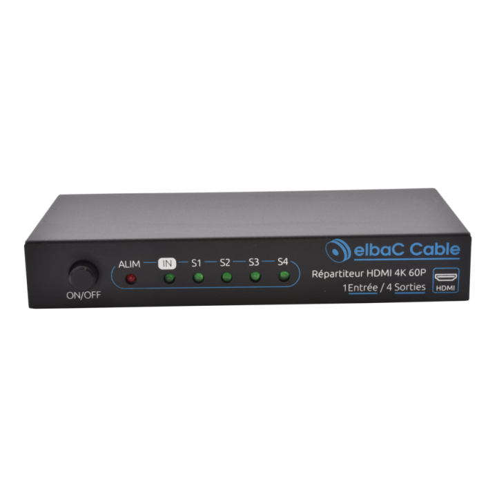 Distributeur Switch Hdmi 1Entré / 4 Sortie - Hspuh0104