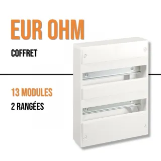 Coffret 26 Modules 2 Rangées Avec Bornier P+N+T