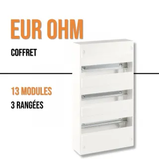 Coffret 39 Modules 3 Rangées Avec Bornier P+N+T