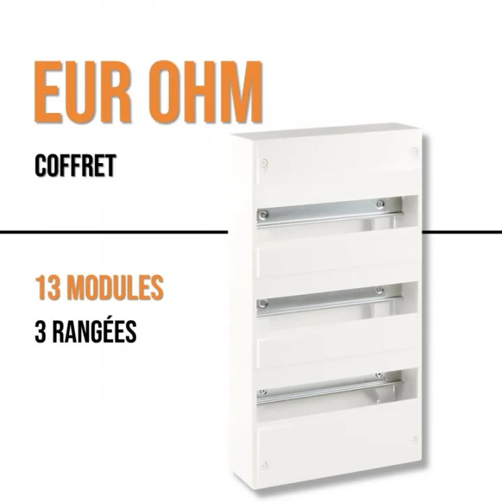Coffret 39 Modules 3 Rangées Avec Bornier P+N+T