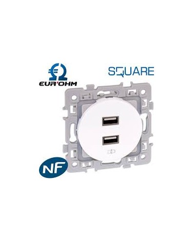 Interrupteur Square Chargeur Dble Usb-5V