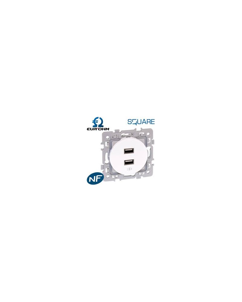 Interrupteur Square Chargeur Dble Usb-5V