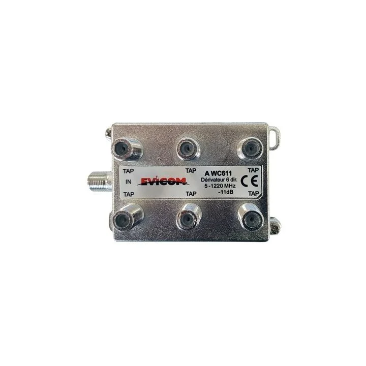 Dérivateur terminal  5 - 1 220 MHz 6 sorties  -11 dB