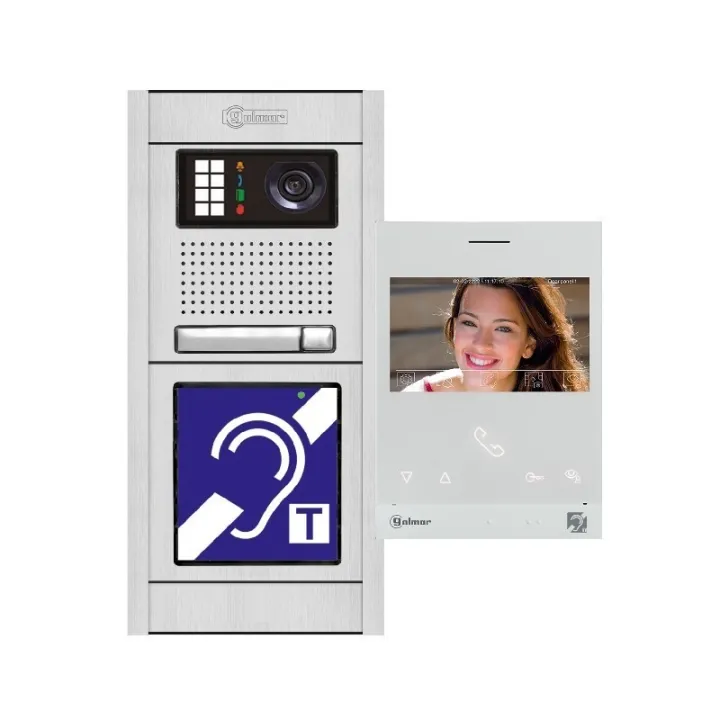 Kit Vidéo Encastré Erp Nexa Alu G2P 1 Appel Moniteur Art4 H (Bm)