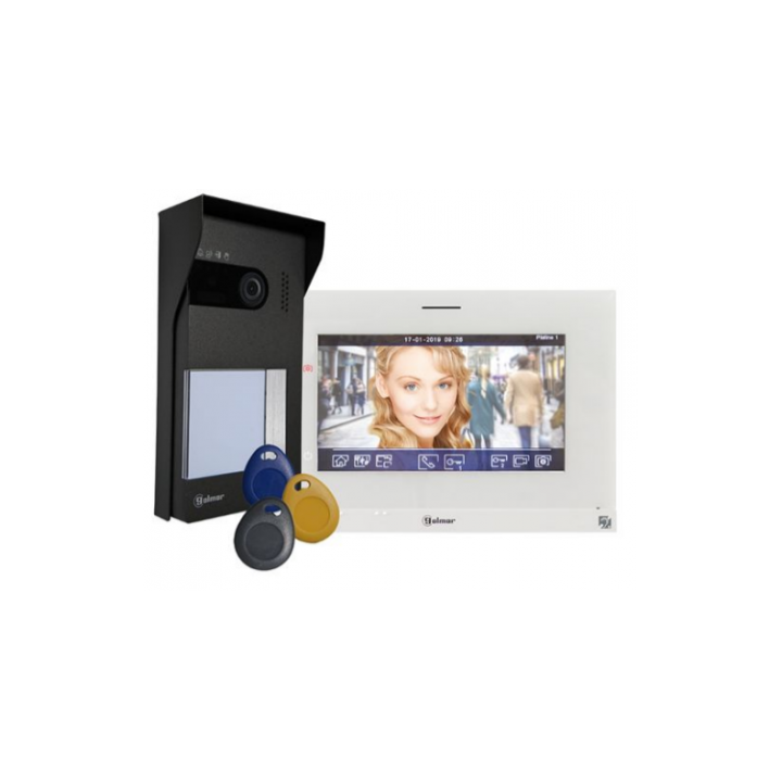Platine kit audio SOUL pour 1 bouton avec visière