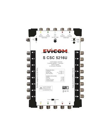 Commutateur Universel 5 Câbles 4 Sat. + Terrestre 16 Sorties
