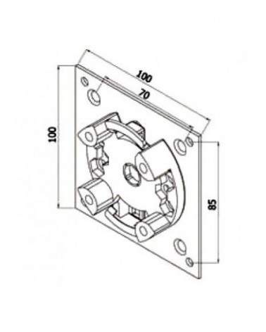 Support Moteur Universel 100X100 Baseacier