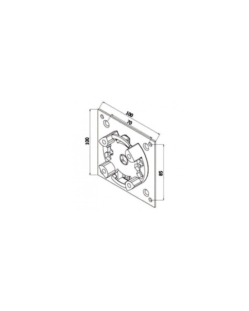 Support Moteur Universel 100X100 Baseacier