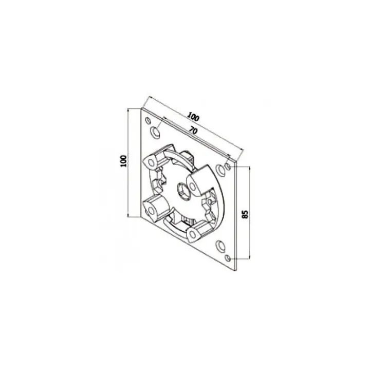 Support Mot Univer100X100 Baseacier