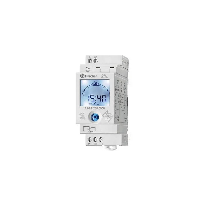 Horloge Astronomique Journaliére Digitale 1 Inverseur 16A 110 À 230V Ac/Dc, Nfc