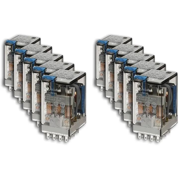Relais Industriel 4Rt 7A 48V Dc, Bouton Test Et Indicateur Mécanique