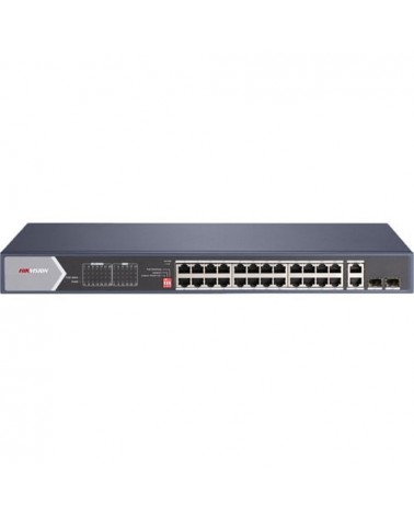 Switch Non Manageable 20-Ports - Ds-3E0528Hp-El2 Unmanaged 24 Gigabit Rj45 Poe Ports 2 Gigabit