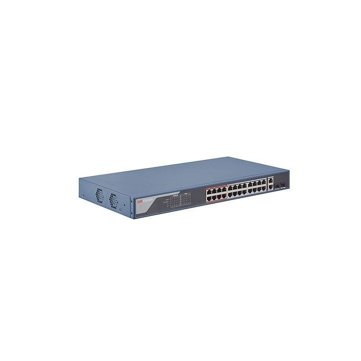 DS-3E1326P-EI L2, Smart Managed, 24 10/100M RJ45 PoE ports,  2 G
