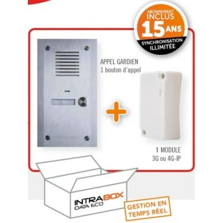 Intrabox Data Eco Interphone Audio Appel Gardien 1 bouton d'appe