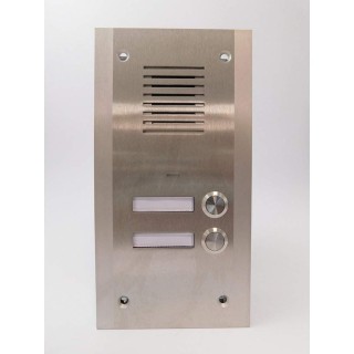 Interphone Audio Appel Gardien 2 boutons d'appel-Pose en encastr