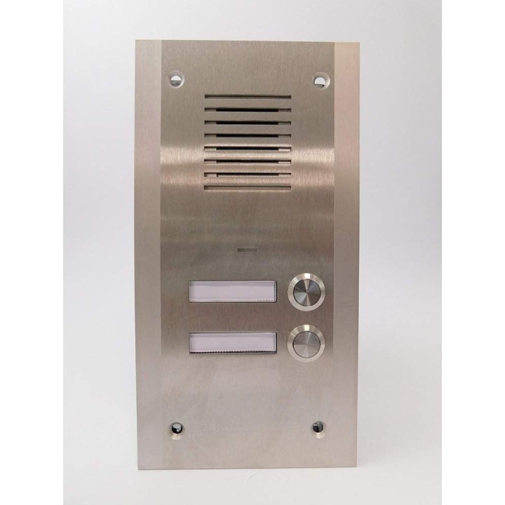 Interphone Audio Appel Gardien 2 boutons d'appel-Pose en encastr