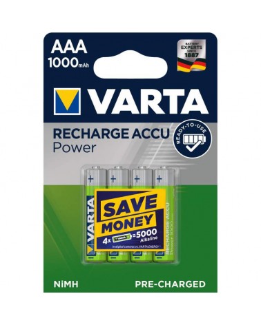 Piles Rechargeables Accu Varta Aaa 1000Mah