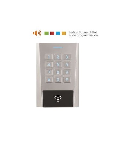 Clavier Ier/Lect. Rfid Axk3 Métal Ip64 13.56 Mhz Ms 12/24V Ac/Dc 999