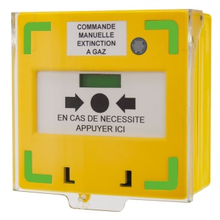 Déclencheur manuel jaune 3 contacts LEDS & buzzer 12/24/48V DC R