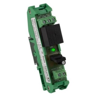 RELAIS RAIL DIN 12-30V AC/DC 1 RELAIS 1 LED MAX 250 AC/10A 30V
