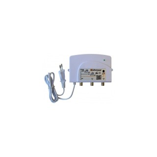 AMPLI d'INTERIEUR  15-30dB V+U réglable + 24V. 2sorties rail din