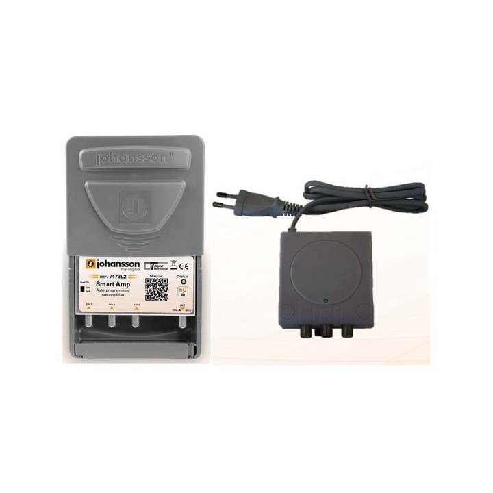 KIT PREAMPLI SMART 5G 3ent. + alim 12V 400mA 2sort.