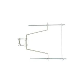 Fixation Murale 22Cm Avec Contrepl Zinc La Paire