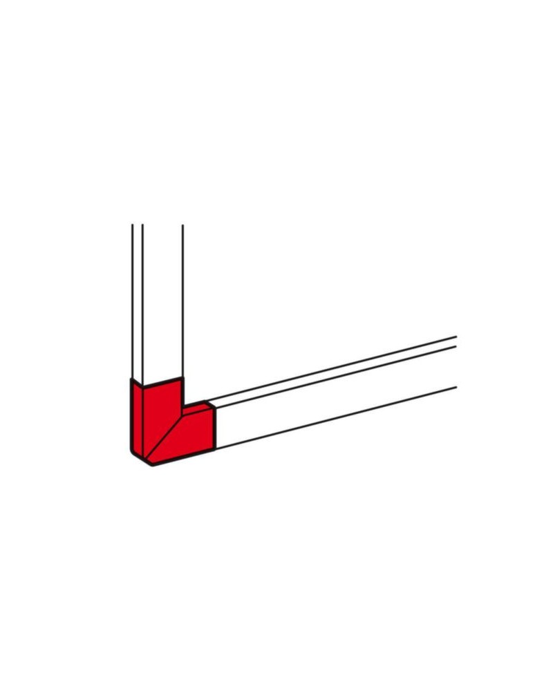 Angle Plat 90° Pour Goulottes Dlp Monobloc 35X105Mm - Blanc