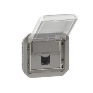 Prise Rj45 Catégorie 6A Stp Plexo Composable Gris