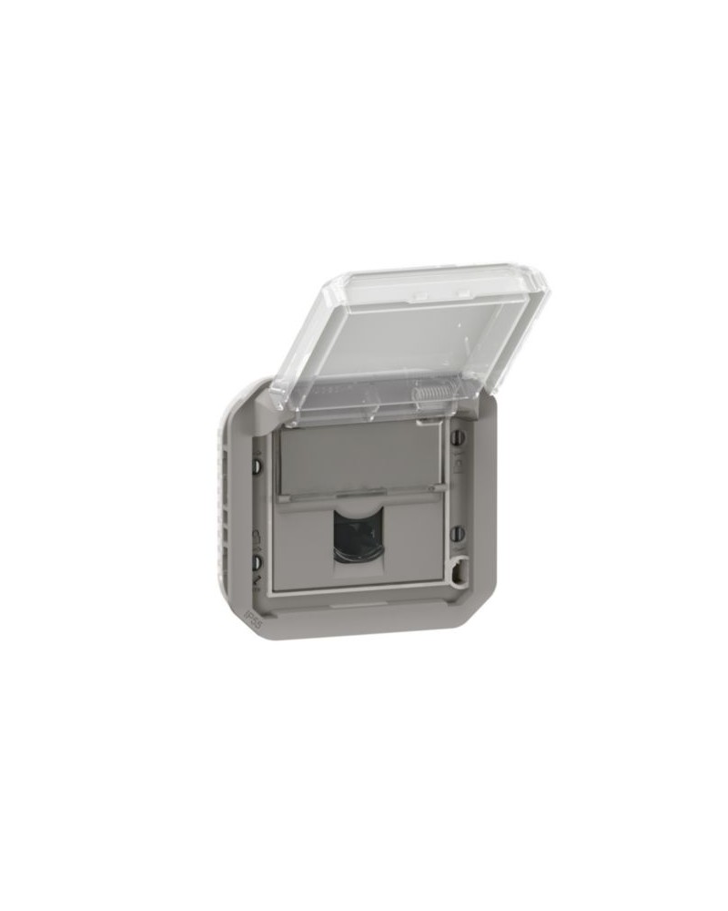 Prise Rj45 Catégorie 6A Stp Plexo Composable Gris