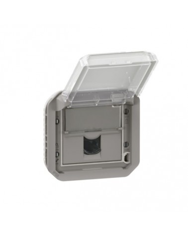 Prise Rj45 Catégorie 6A Stp Plexo Composable Gris