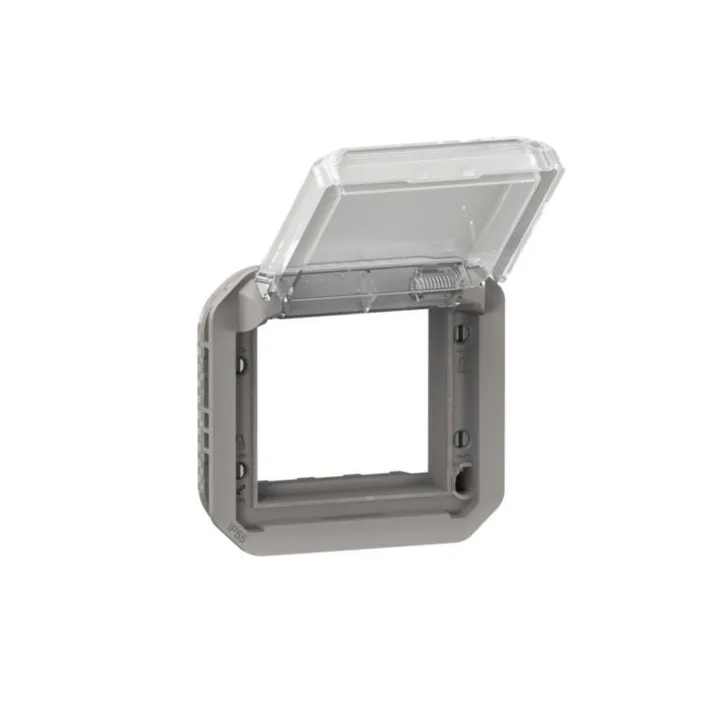 Adaptateur Plexo À Volet Transparent Pour Mosaic - Composable Gris