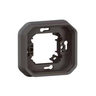 Support Plaque Encastré 1 Poste Plexo Anthracite