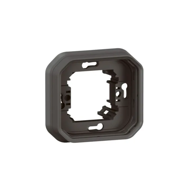 Support Plaque Encastré 1 Poste Plexo Anthracite