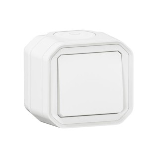 Interrupt Ou Va-Et-Vient 10Ax 250V Plexo Complet Saillie Blanc