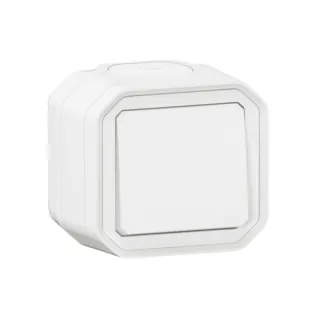 Interrupteur Ou Va-Et-Vient 10Ax 250V Plexo Complet Saillie Blanc
