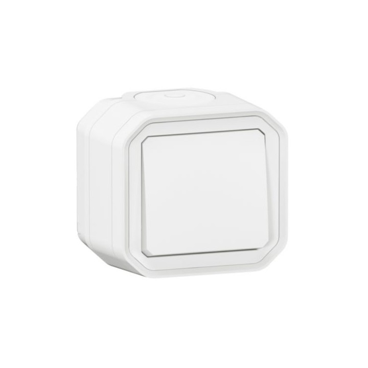 Interrupt Ou Va-Et-Vient 10Ax 250V Plexo Complet Saillie Blanc