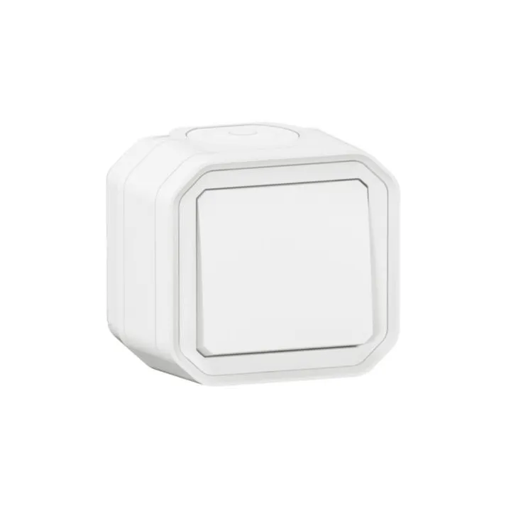 Interrupteur Ou Va-Et-Vient 10Ax 250V Plexo Complet Saillie Blanc