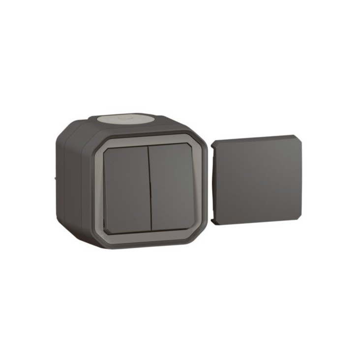 Transformeur réversible Plexo complet saillie anthracite