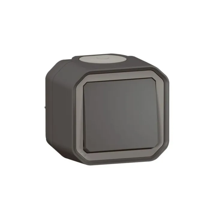 Poussoir No Plexo Complet Saillie Anthracite