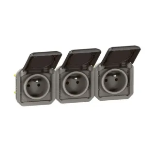 Prise De Courant 3X2P+T Horizontale Plexo Composable Anthracite