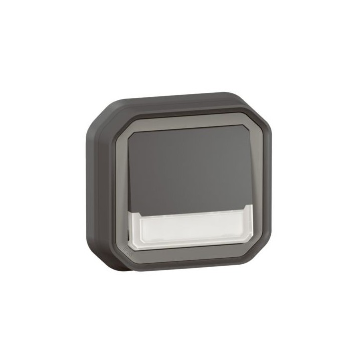 Poussoir No-Nf Lumineux Porte-Étiquette Plexo Complet Encastré A