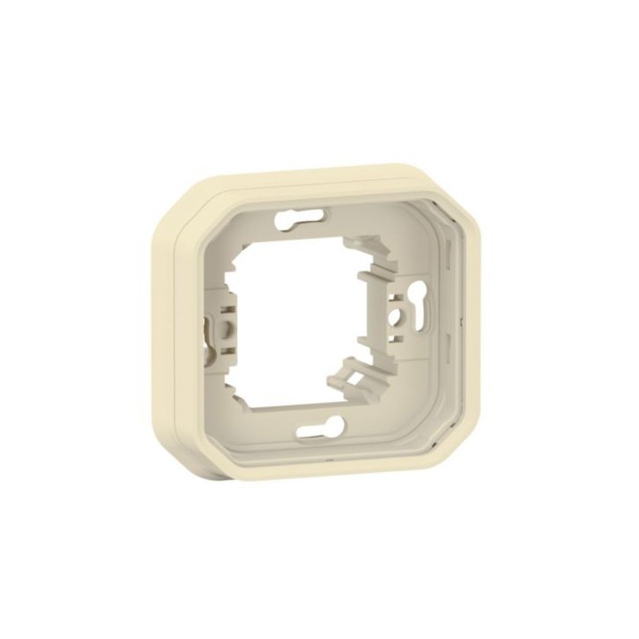 Support Plaque Encastré 1 Poste Plexo Sable