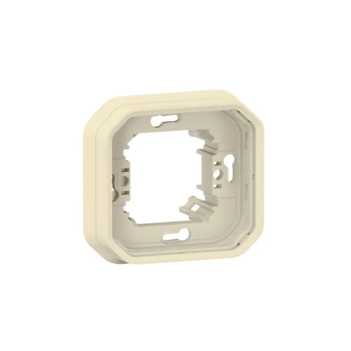 Support Plaque Encastré 1 Poste Plexo Sable