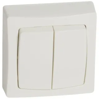 Transformeur Double Appareillage Saillie Complet Blanc