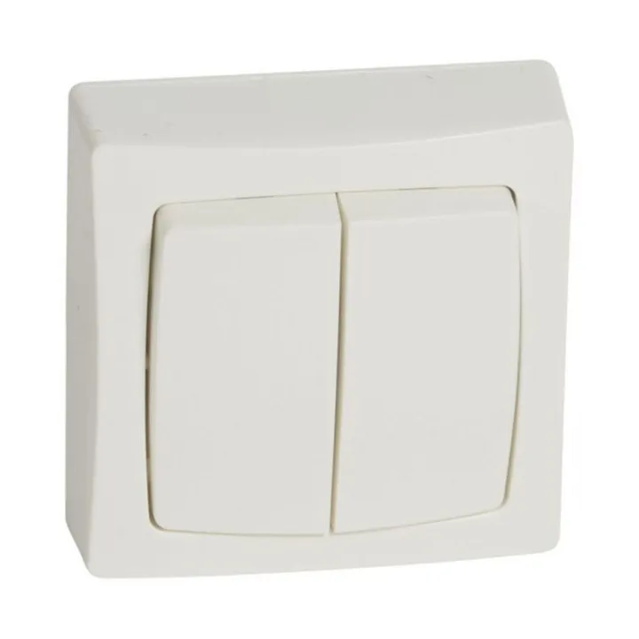 Transformeur Double Appareillage Saillie Complet Blanc