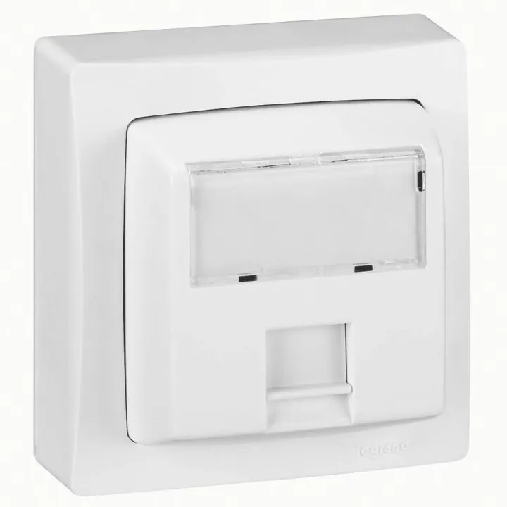 Prise Rj45 Catégorie 6 Ftp Appareillage Saillie Complet - Blanc