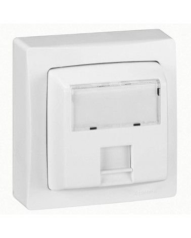 Prise Rj45 Catégorie 6 Ftp Appareillage Saillie Complet - Blanc