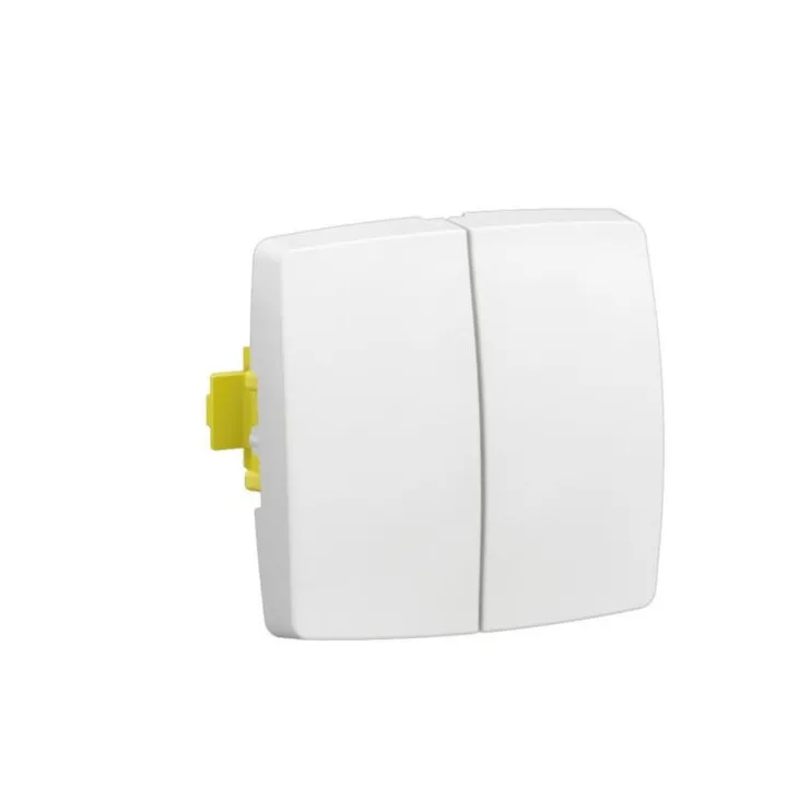 Transformeur Double Appareillage Saillie Composable Blanc